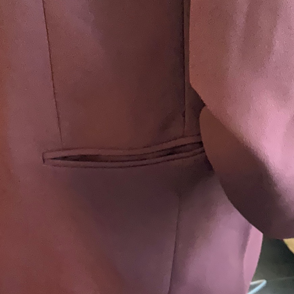Express Burgundy Open Front Blazer - Picture 4 of 6